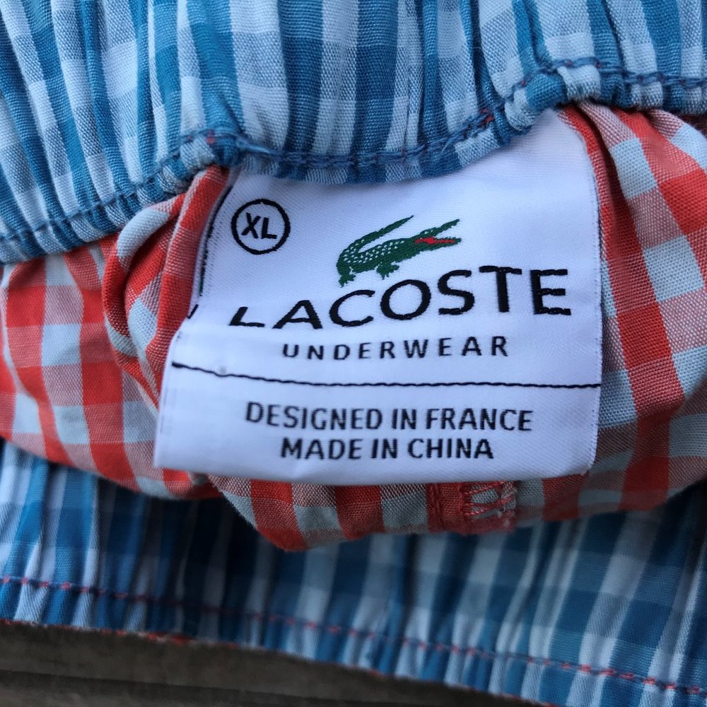 Lacoste Men Underwear Boxer Orange/Gray Under XL - Picture 8 of 8